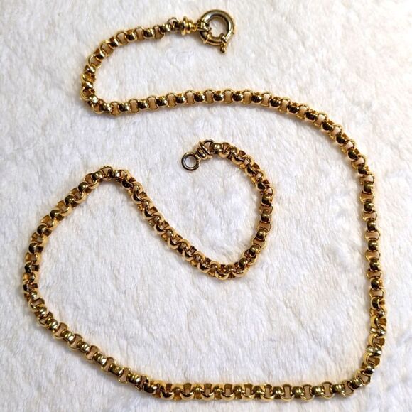 Vintage Joan Rivers Goldtone Interlocking 32" Chain Necklace - Picture 2 of 8